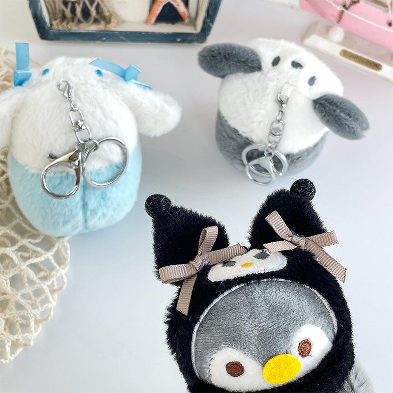 New Cute Penguin Keychain Bag Small Hanging Ornament Doll Plush Mini Grabbing Machine Doll