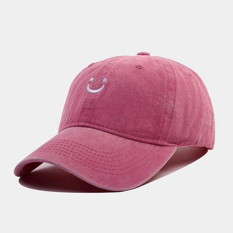 Emoji Face Washable Cotton Baseball Cap With Sun Protection For Casual Men Women