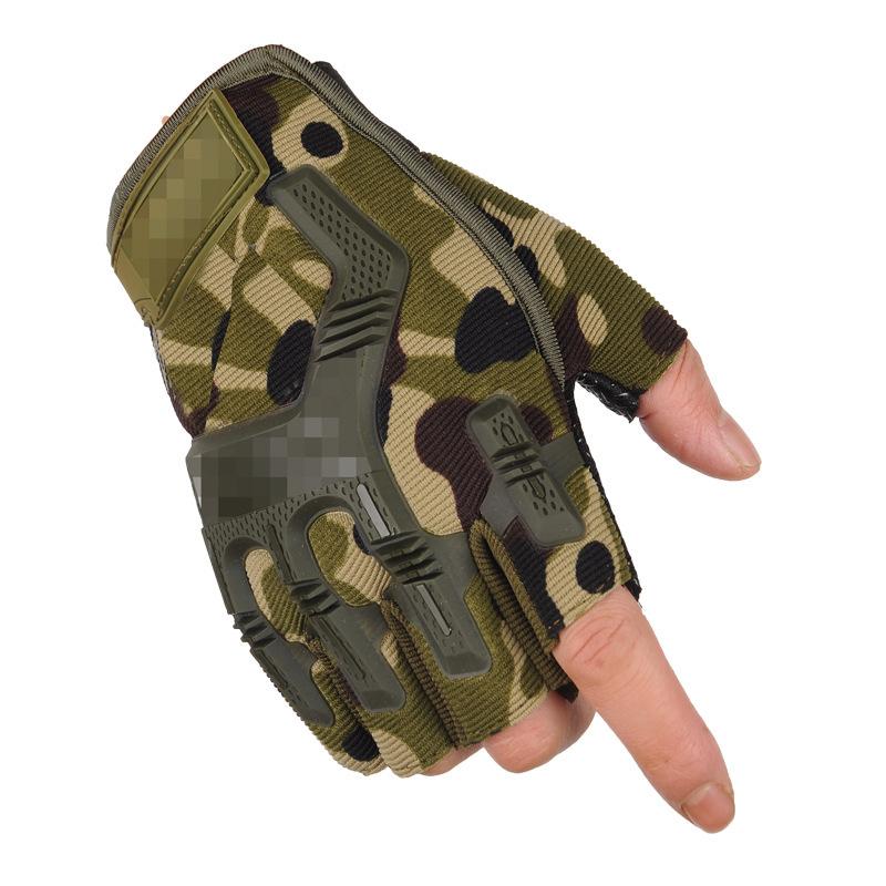 Tactical Half Finger Gloves Men's Outdoor Sports Cycling Training Anti Slip and Wear Resistant Protection Operations Military Fan Seal Special Forces