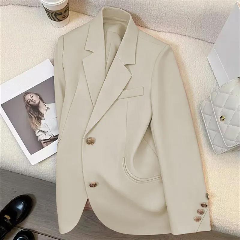 

Блейзерный костюм для женщин Зимний повседневный кардиган на пуговицах с длинным рукавом Приталенный однотонный профессиональный джинсовый пиджак XXXL