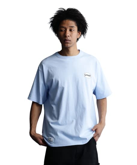 Schott SS T-SHIRT "PIN-UP" / Short Sleeve T-Shirt "Pin-Up" Men's Medium 391 Sax 782-3134037