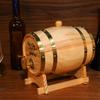 3L Wooden Whiskey Barrel with Stand and Spigot Whiskey Barrel Dispenser Bourbon Barrel Cocktails Wine Rum Tequila Beer Bucket