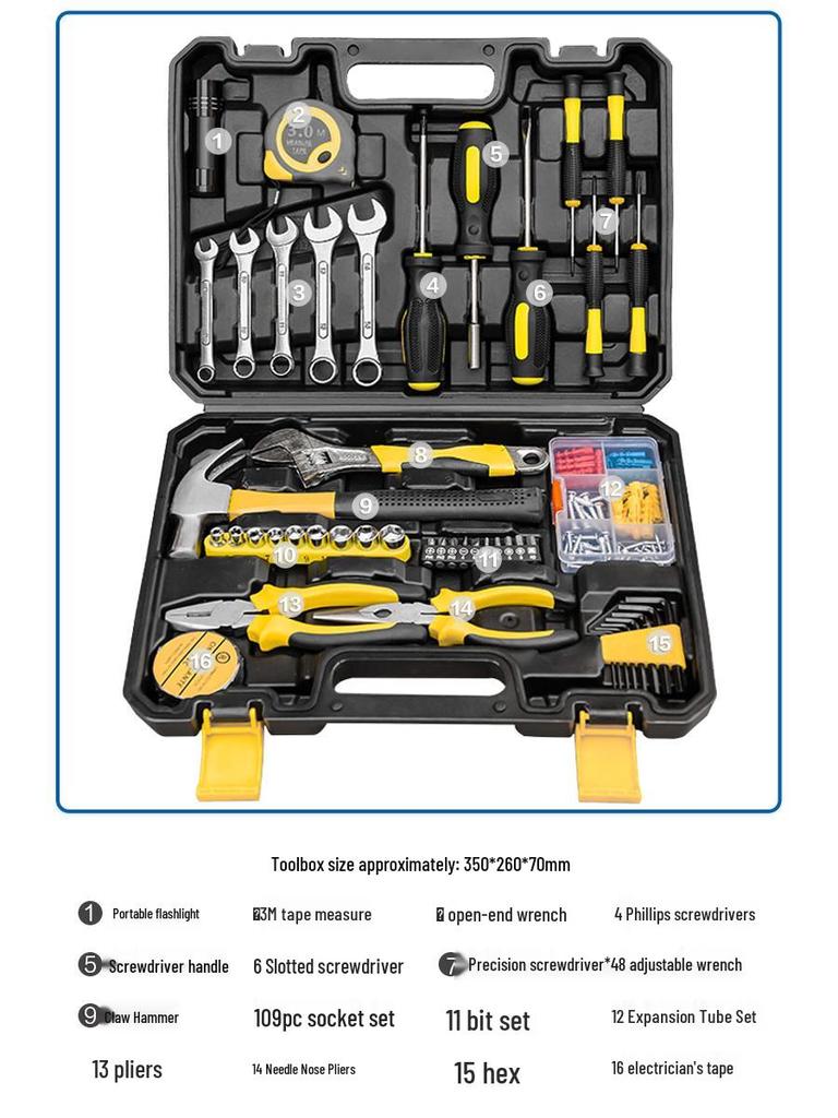 Multifunctional Household Tool Set: Screwdriver, Wrench, Pliers for Electricians & Woodworkers