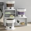 Foldable Portable Mini Washer 8L Compact Laundry Machine for Underwear Socks Baby Clothes Semi-Automatic Laundry Machine for Dorm RV Travel & Small