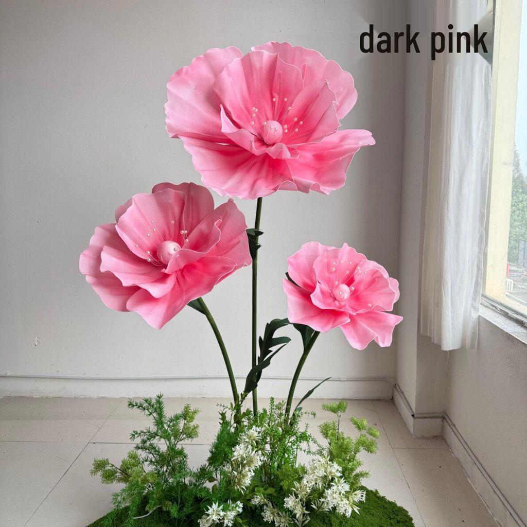 Large Foam Paper Flower Stands for Wedding, Event, or Window Display Decor