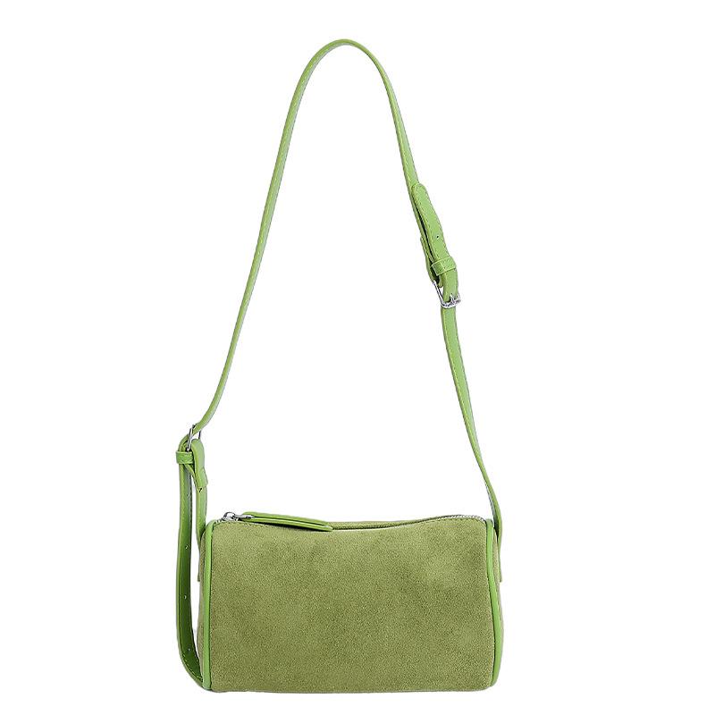 Retro matte cylinder bag women's new versatile shoulder messenger bag niche design pillow bag