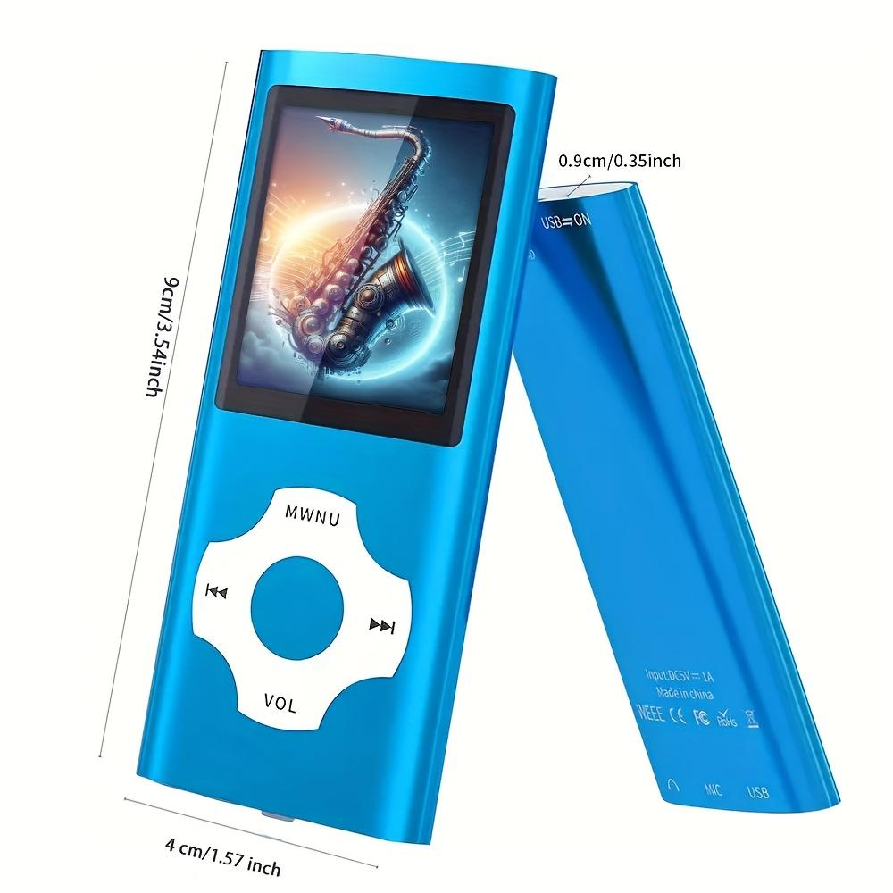 Classic MP3 MP4 player, music player with 32 GB memory card and high-quality headphones, portable digital music player/video/recording/e-book reader/