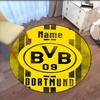 Brugerdefineret Navn Borussia Dortmund Printet Rund Tæppe Stol Tæppe Område Tæppe Entré Dørmåtter, til Kontorstol Stue Soveværelse Køkken Rum.