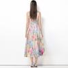 Summer Women Designer Print Dress Sleeveless High Waist Long Maxi Big Swing Tank Party Dresses