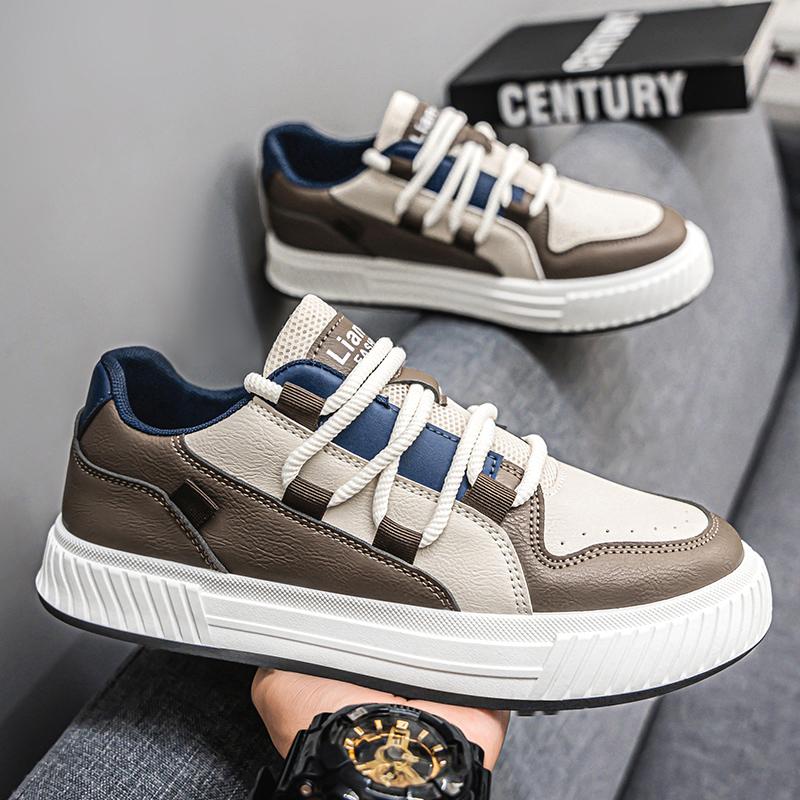 

Мужская обувь весна 2025 новый студенческий тренд спортивная универсальная повседневная обувь износостойкая мужская обувь большого размера 45 толстая подошва 39