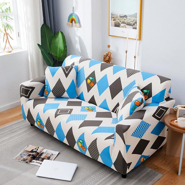 Geometric Printed Stretch Sofa Covers For Living Room Modern Style Sofa Slipcovers All Seasons Available Couch 1 /2 /3 /4 Seater