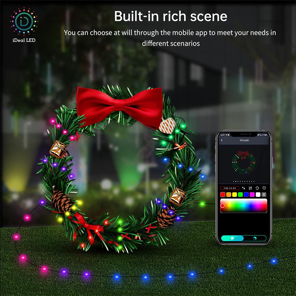 20/10/5M Christmas Tree RGB Lights Smart Waterproof 5V USB LED String Lamp Outdoor App Remote Control Garland Fairy Lights Decor