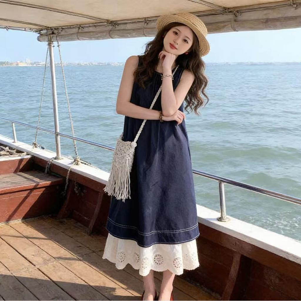 Maternity clothes summer clothes new dresses fashionable trendy mothers wear sleeveless vest skirts during pregnancy summer long