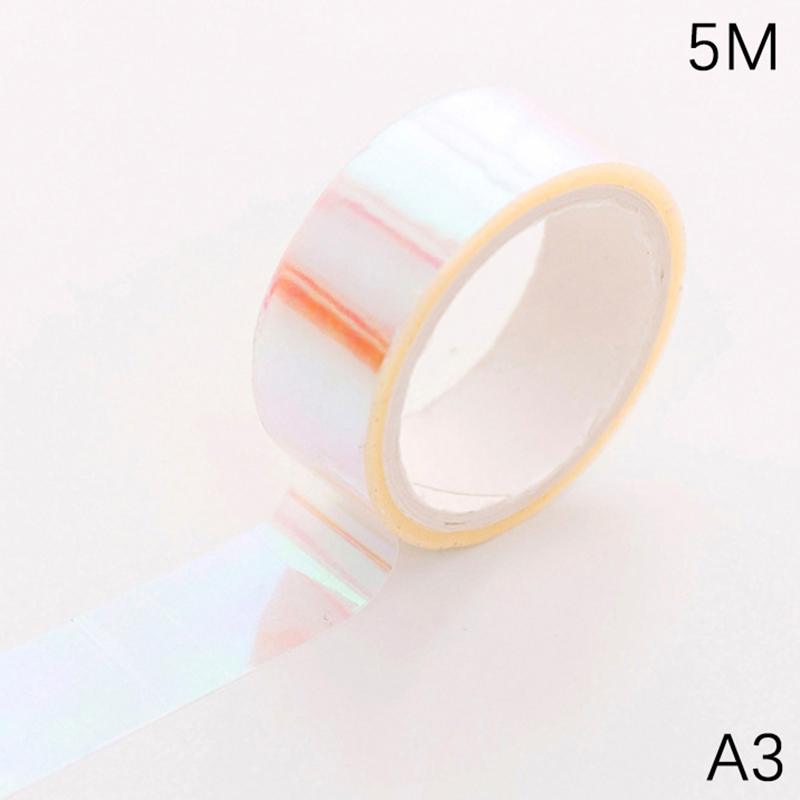 500Cm Holographic Rg Prismatic Glitter Tape Hoops Stick Rhythmic Gymnastics Ring Decoration Fitness Equipment Diy Scrapbooking