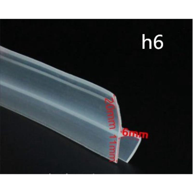 20mm Silicone Shower Door Seal Strip Leak Proof Waterproof for Frameless Bathroom Glass Door Wet Dry Separation Use