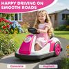 Kids Bumper Car with 360-Degree Rotation, 6V Electric Ride On Car with Music and Horn for 3-8 Years Old, Pink