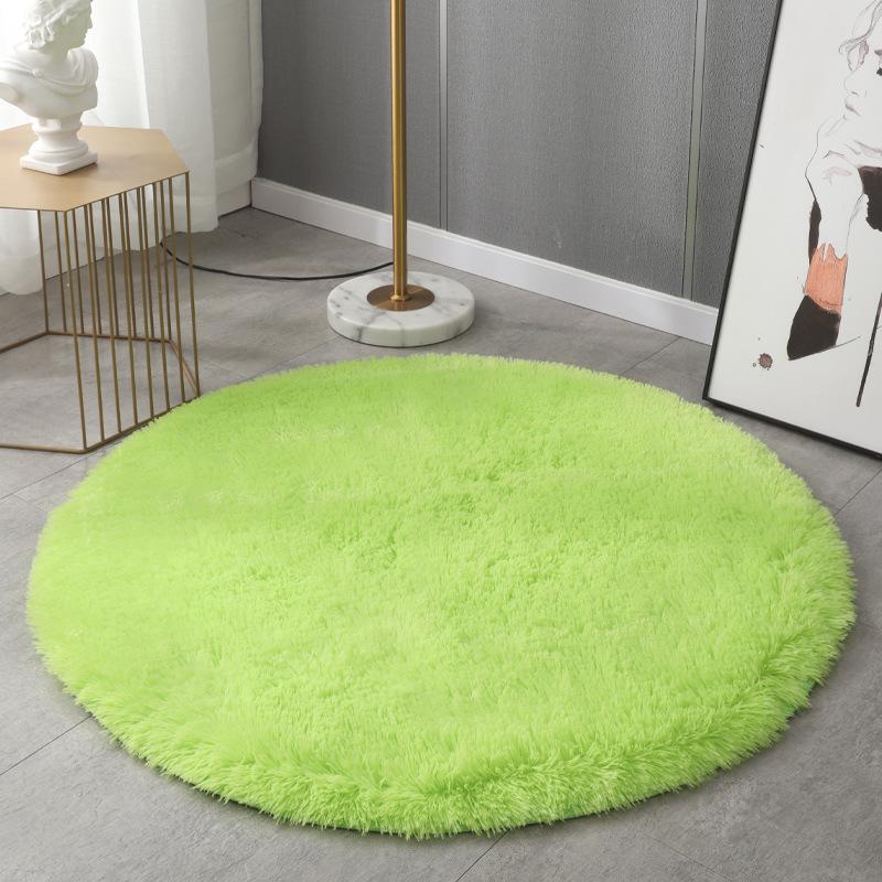1Pcs Soft Plush Round Rug for Bedroom Home Decor Fluffy Shag Circle Area Rugs Kids Room Classroom Nursery Living Room Decor