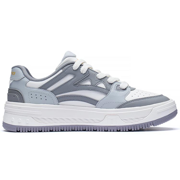 new LiNing Floating Slip Resistant Shock Absorbers Low Top Skateboard Shoes Men's Microcrystalline Gray