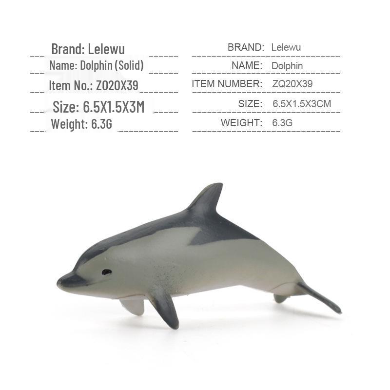 Children's Marine Animal Model Set: Mini Whale, Shark, Dolphin, Turtle, Sea Lion