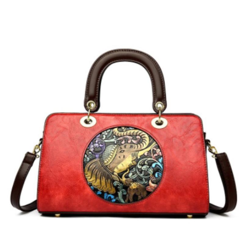 Johnature Dámská kabelka, módní reliéfní, velkokapacitní, univerzální tašky přes rameno a crossbody