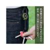 [Rise Japan] With Carabiner Reel Keychain Extend Maximum 62cm Wire Telescopic Reel Wire Key Chain Black