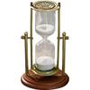 Vintage Hourglass Sand Timer Decor,360° Rotating 15 Min White Sand Visual Timer for Home,Office Desk Decor