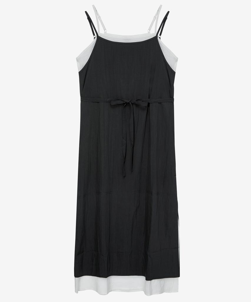 Mind Bridge Woman [W] Layered Sleeveless Dark Gray Long Dress