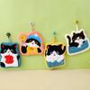 Cartoon Coral Velvet Hand Towel For Kitchen Kawaii Cat Hand Wipe Cleaning Cloth Bathroom Hanging Towel Absorbent Clean Rag