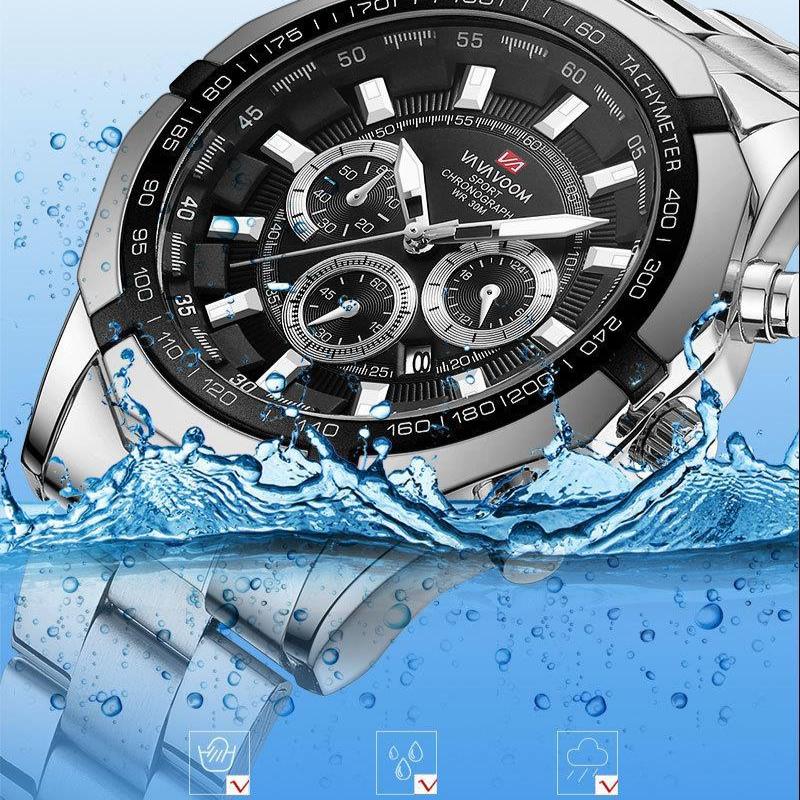 Men's Steel Strap Watch, Calendar Student Men's Quartz Watch