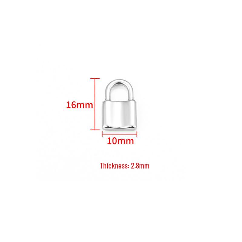 Stainless Steel Heart Lock Pendant for DIY Necklaces & Bracelets - Couple's Fashion Accessory