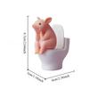 Cute Pig Sitting on Toilet PVC Bathroom Decor Tabletop Wall-Mounted Home Office Desk Living Room Home Decor Bathroom Accessories