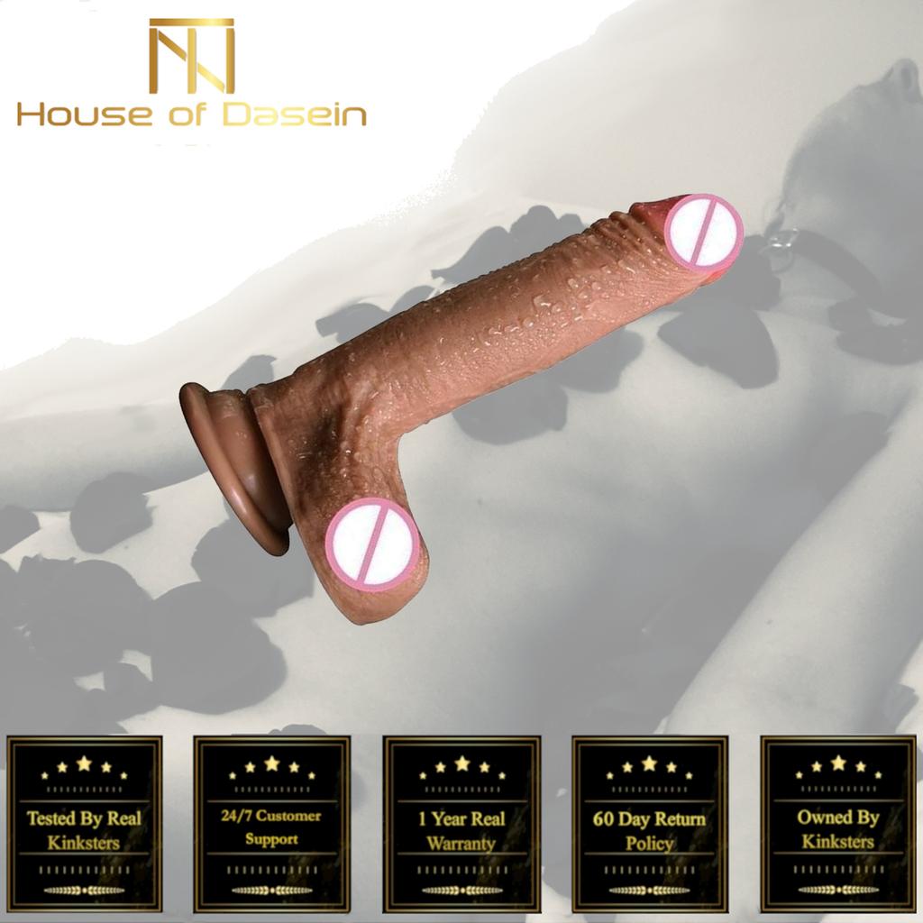 Realistic Dildos House Of Dasein Realistic Cock Balls Dildo Suction Cup Silicone Soft Dong
