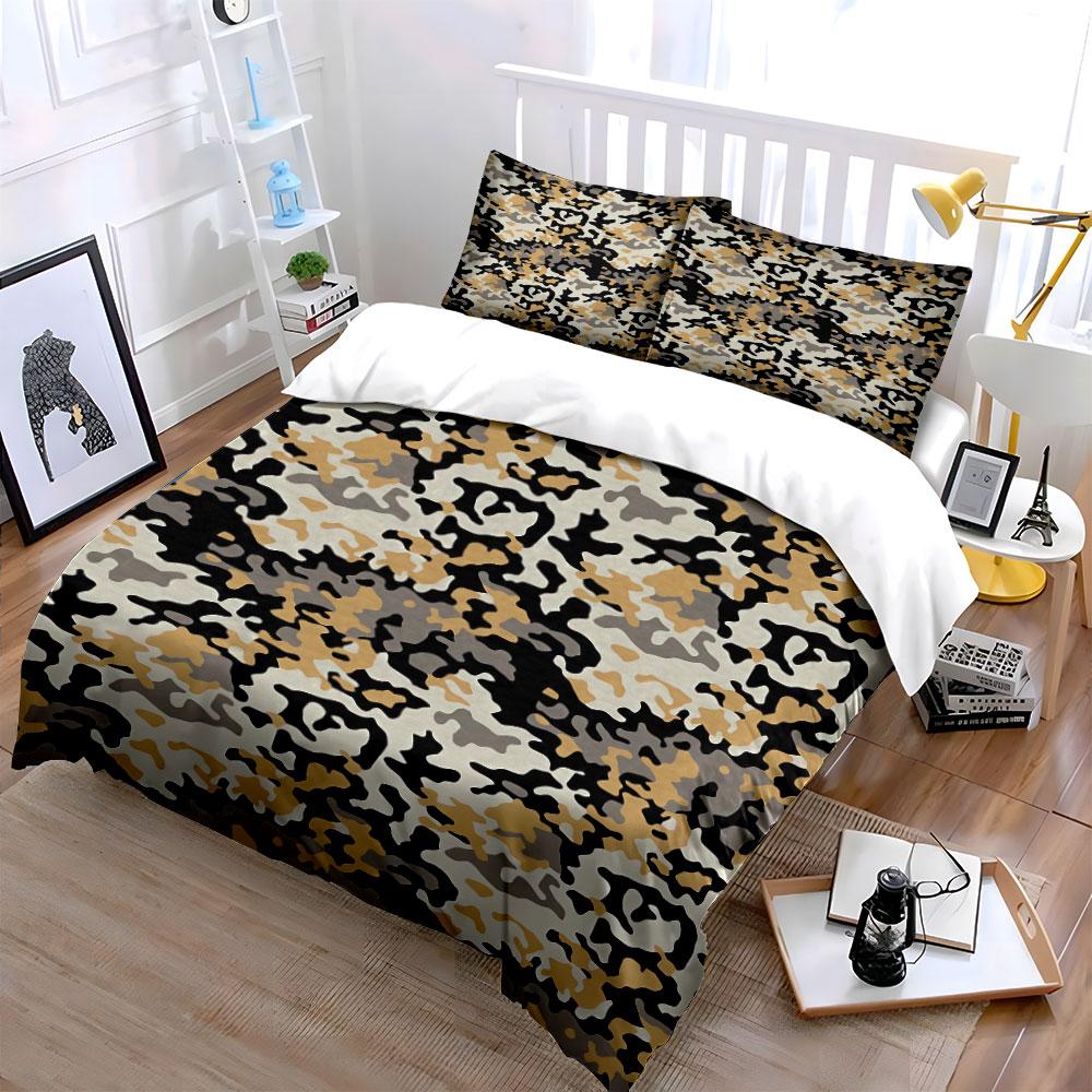 Camouflage abstract color pattern. Bedding sets Duvet cover sets Duvet covers Pillowcases(1 * Duvet Cover 2 * Pillowcases, without duvet insert)