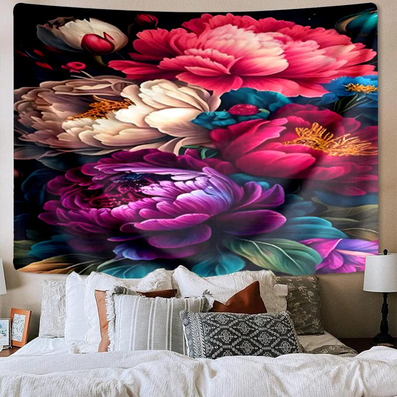 Floral Elegance In Bloom Tapestry Room Decoration Wall Hanging for Living Room Bedroom, dormitory, Birthday and Christmas gifts