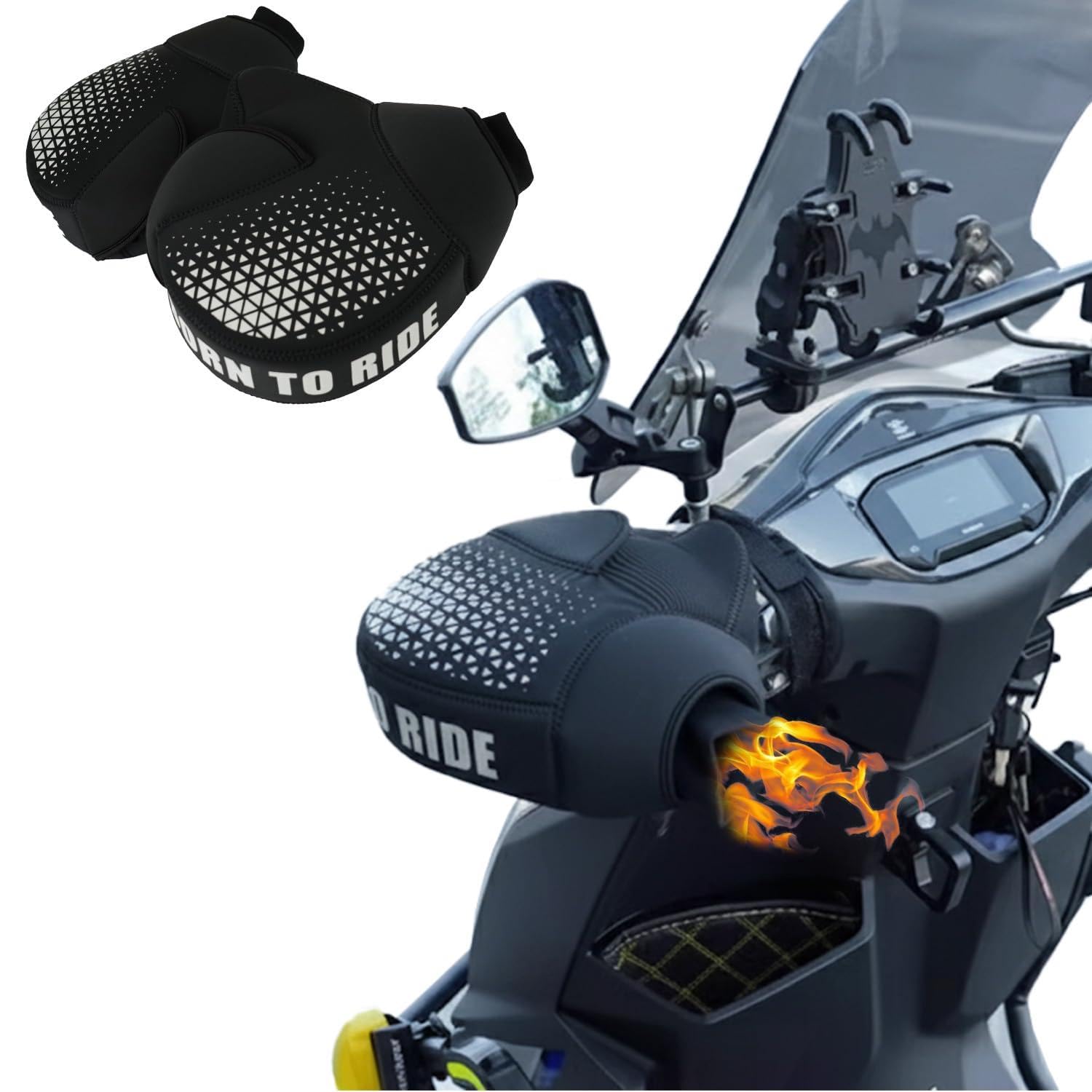 

Neoprene Motorcycle Handlebar Cover чорний
