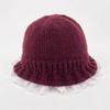 Lace Ruffle Edge Knitted Fisherman Hat: Women's Sweet & Warm Autumn/Winter Accessory 2025