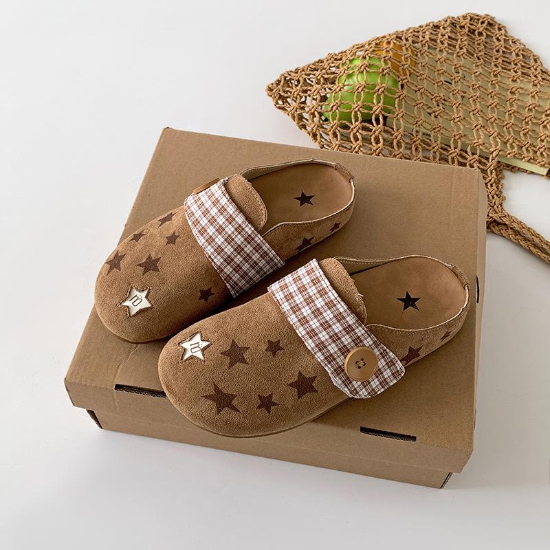 Star lightweight non-slip inner heightening bag head thick-soled slippers women wear cool slippers outside summer