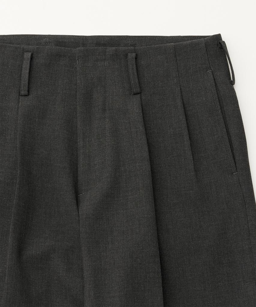 ANOTHER OFFICE Flow Wide Turn-Up Pants (Heather Charcoal)