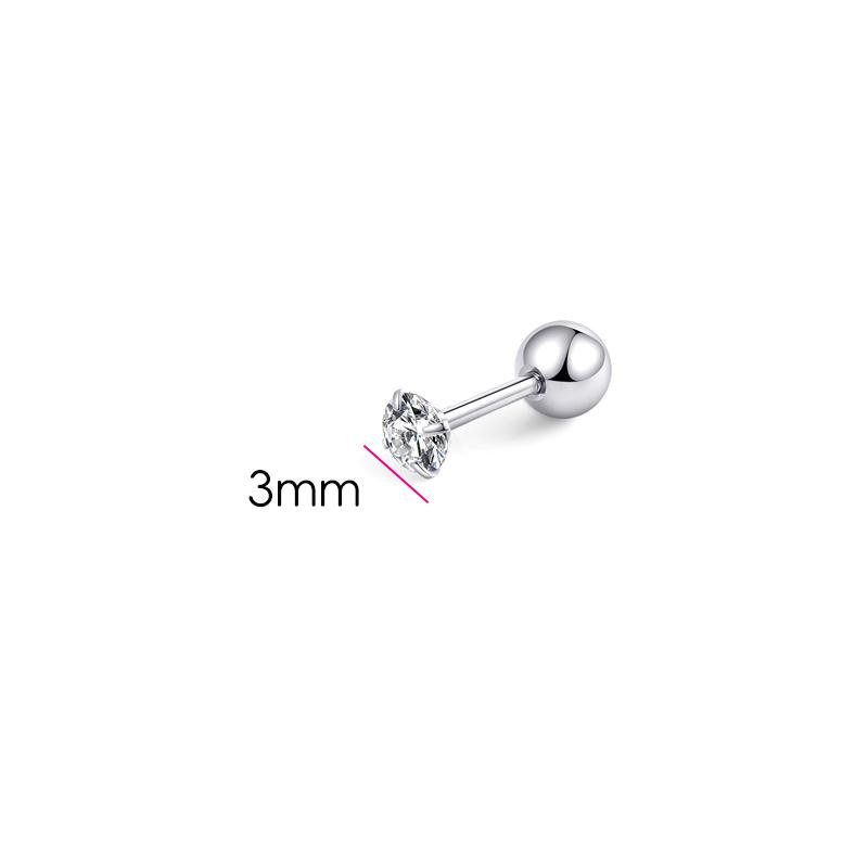 Silver Needle Shiny Zircon Stud Earrings Women Style Cute Sweet Jewelry Accessories Simple  Jewelry Accessories
