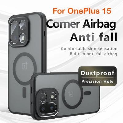 Matte für Magsafe Magnetische Kabellose Lade-Rückseite für OnePlus 15 13 12 T Ace 6 5 Pro Nord5 4 Weiche Silikon Stoßfeste Hülle