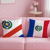 Paraguay Flag Cushion Cover Soft Short Plush Double-Sided Printing Home Decor Machine Washable Pillow Case Gift