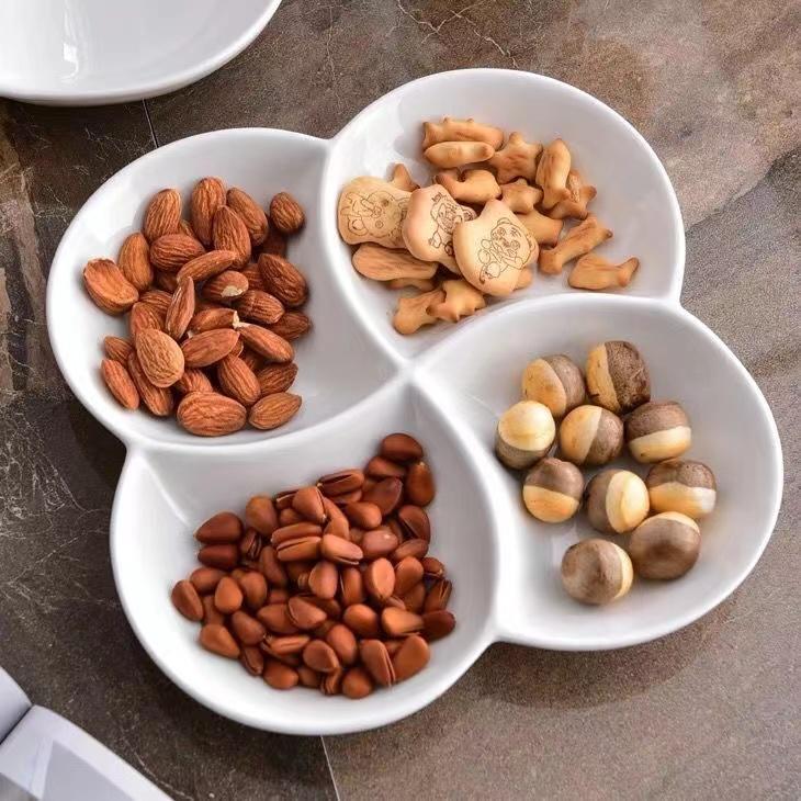 Farfurie împărțită Farfurie multifuncțională din ceramică Gustări cu fructe înmuiate în sos Farfurie din ceramică pentru restaurant