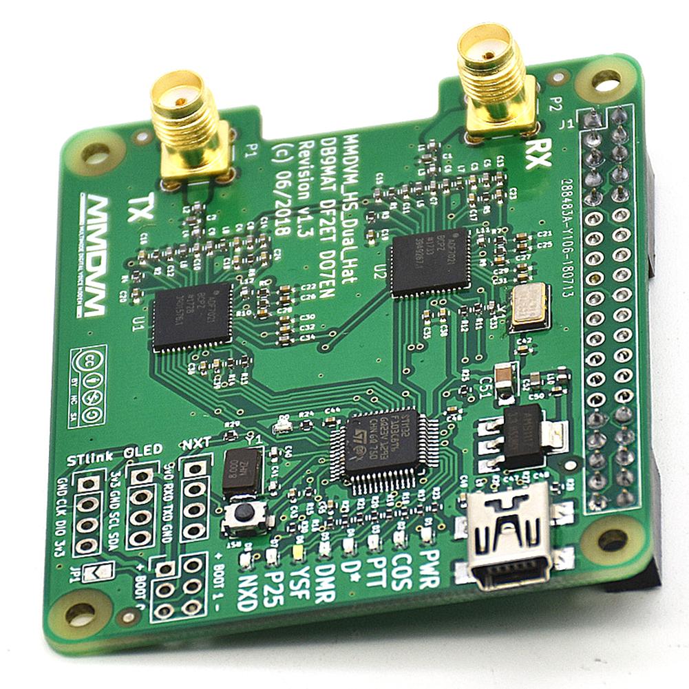 Revision 1.3 MMDVM-HS-Dual Hat Duplex Hotspot P25 DMR YSF MMDVM Duplex Hotspot Module Dual Hat Support UHF VHF for Raspberry Pi