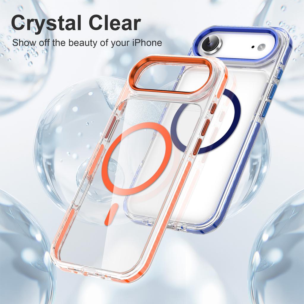 Double-layer Airbag Magnetic Suction for IPhone17 Air Mobile Phone Case 16 Anti-yellow and Anti-collision for Apple 15pro Protective Case