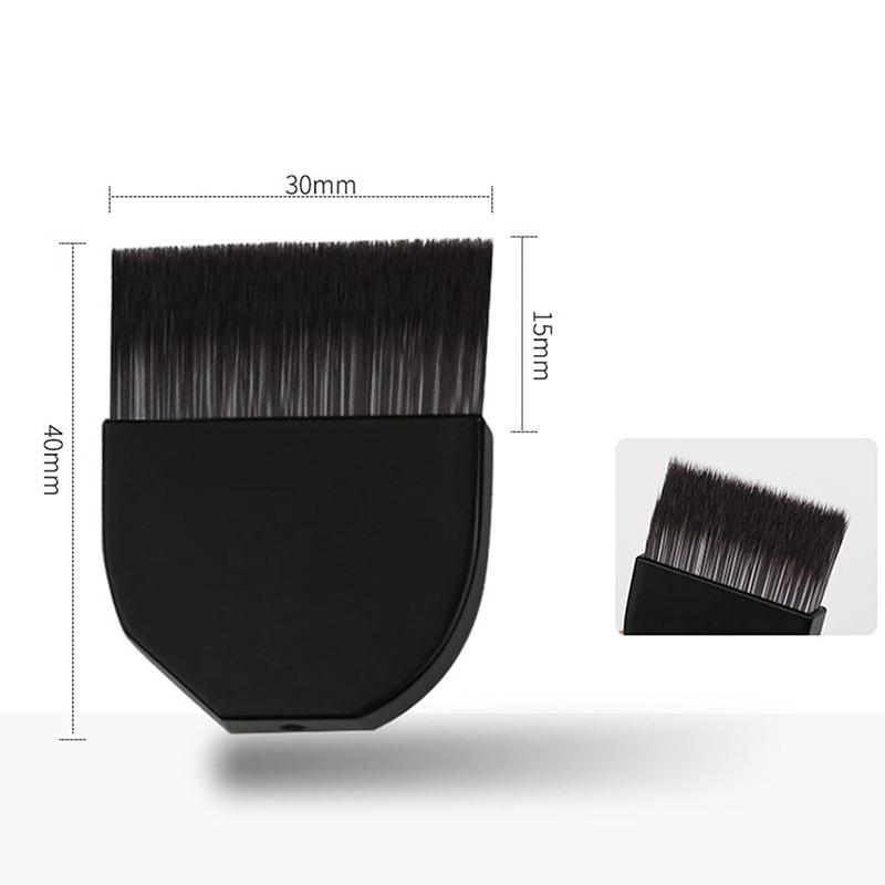 1 Pcs Ultra-Thin One-Line Foundation Brush Crescent-Shaped Mask Brush Short Handle Fluffy Soft Bristle Professional Beauty Tool