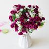 30cm 15Heads Artificial Mini Roses Flower Bouquet Home Living Room Office Desktop Ornament Fake Flowers Wedding Party Decor