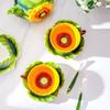 Kreative Sonnenblumenform Keramik Kaffeetasse Teekanne Tasse Zarte Blumige Emaille Farbe Teetasse Büro Tasse Trinkgeschirr Geburtstagsgeschenk