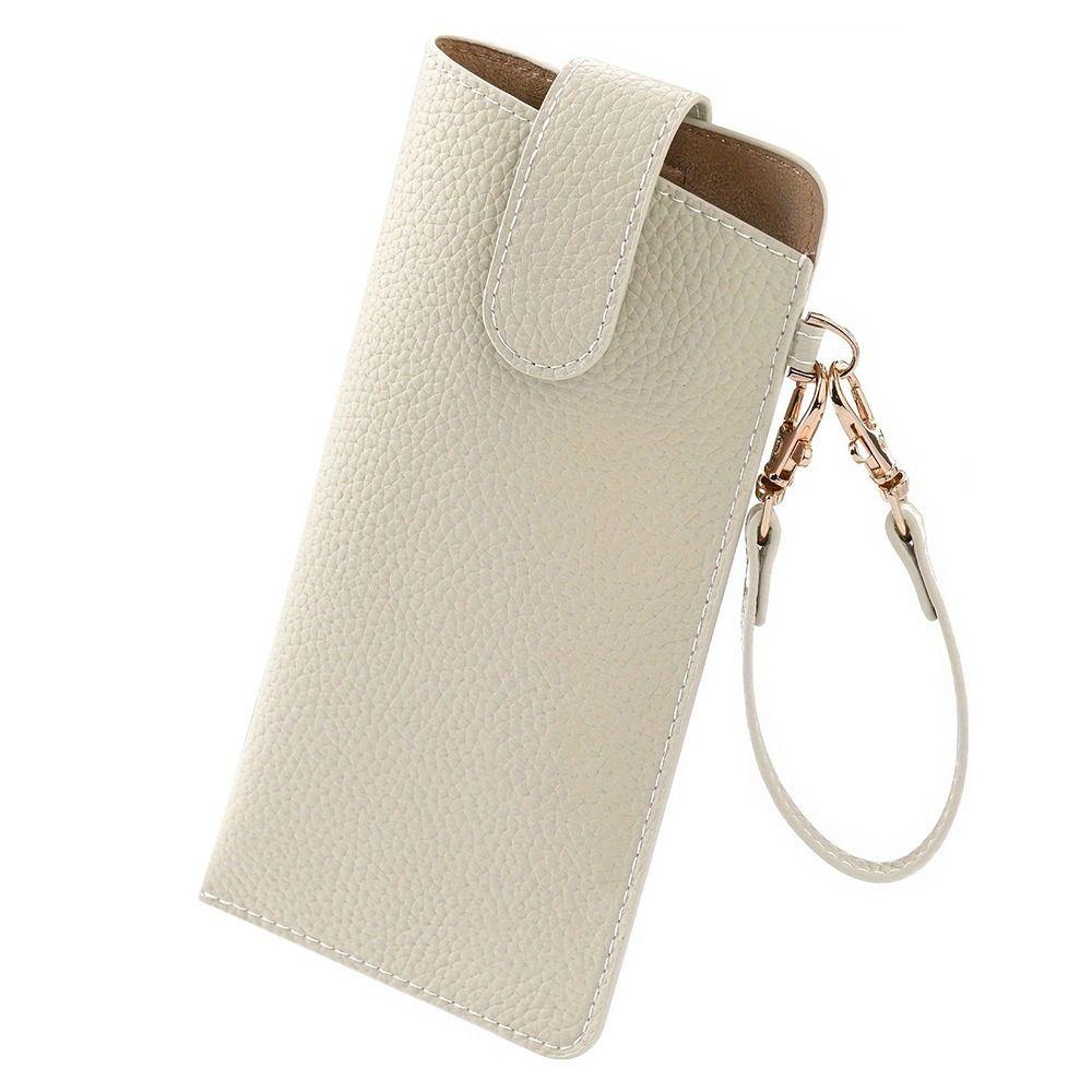 PU Leather Sunglasses Storage Bag Solid Color Hanging Sunglasses  Eyewear Accessories
