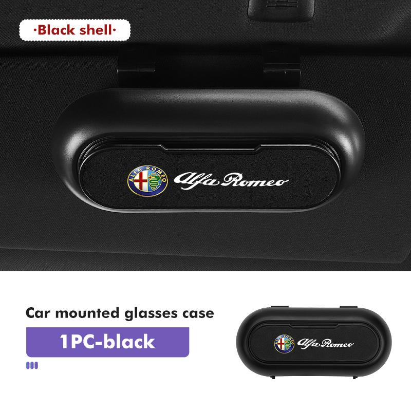 Car Glasses Case Storage Box Auto Accessories Sun Visor Holder For Alfa Romeo 159 Giulietta Giulia 147 Mito 156 159 166 GT