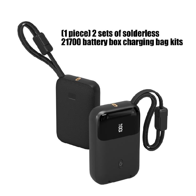 Quick Assembly 21700 Battery Case For 2pcs 21700 Powerbank Holder Shock Resistant Build User Friendly Design DIY Holder